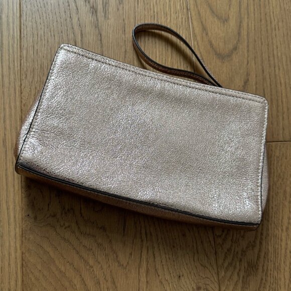 Coach Rose Gold Glitter Metallic Clutch F37563 - EUC - Picture 3 of 8